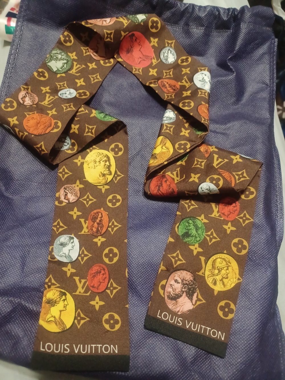 Fashion Inspired Twilly with Multicolor Medallions
